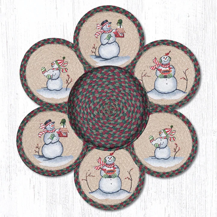 Earth Rugs Snowman Trivets