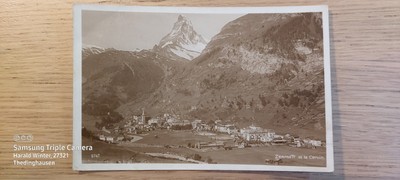 Postkarte Zermatt et le Cervin gel_