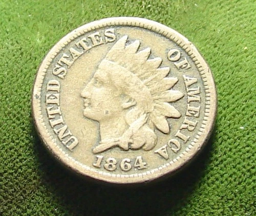 1864--Civil War ==Indian Head Penny==Good Clear Date