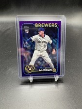Bryan Hudson Rookie /799 Purple Holo Foil 2024 Topps Update Series US105 Brewers
