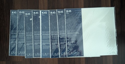 C R Gibson Unimount K45 Refill Photo Album Pages BIG LOT 8 Packs, 5 Sheets Each