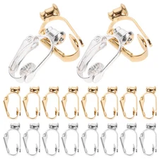 20 Pcs Ear Clips Earrings Accessories No Piercing Earring Clips Converters