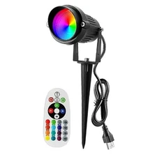  Spotlights - Color Changing Outdoor LED Landscape Lights with Remote Control  
