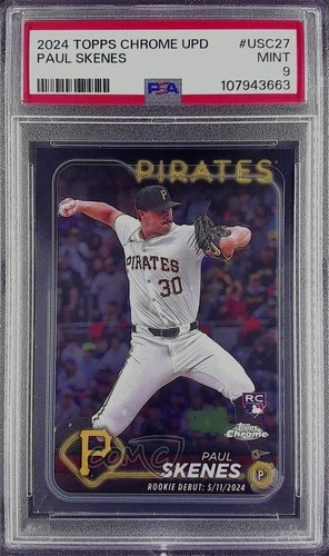 2024 Topps Chrome Update Rookie Debut Paul Skenes #USC27 PSA 9 MINT Rookie RC