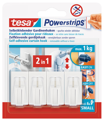 tesa Haken Gardinenstange Gardinenhaken selbstklebend