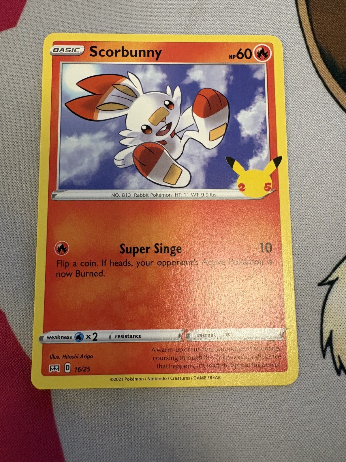 Scorbunny 16/25 Rare Promo McDonalds 25th Anniversary Pokemon Card -Mint