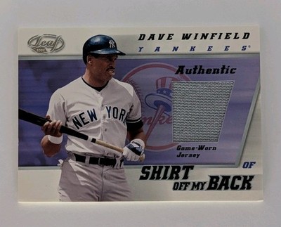 DAVE WINFIELD GAME USED SHIRT OFF MY BACK JERSEY CARD SB DW