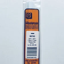 Plastruct 90743 Styrene Rectangle Strip 0.040x 0.060"x 10" (10)