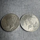 Lot Of 2 - 1924S/1926 Peace Silver Dollars AU/BU ++