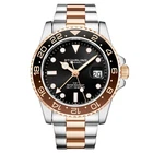 Stuhrling Aqua-Diver 3965 Swiss Quartz Men's Silver Bracelet Black Dial Watch