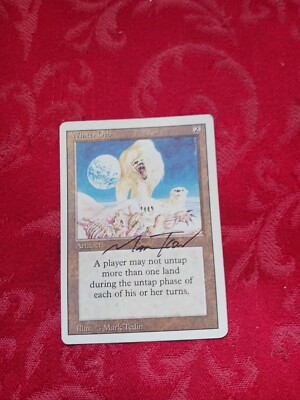 MTG Magic Winter Orb Revised Signed Medium Play Artist Signature