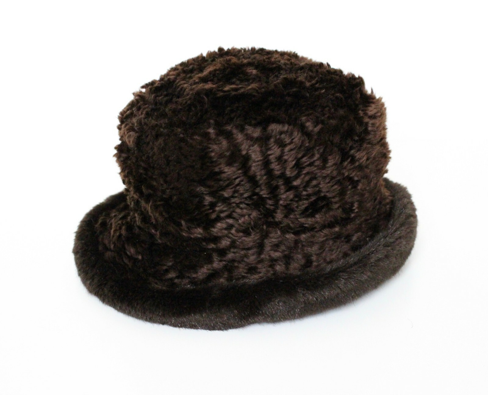 PHILIP TREACY brown faux fur sheepskin mink winter bucket hat unisex 59 image 9