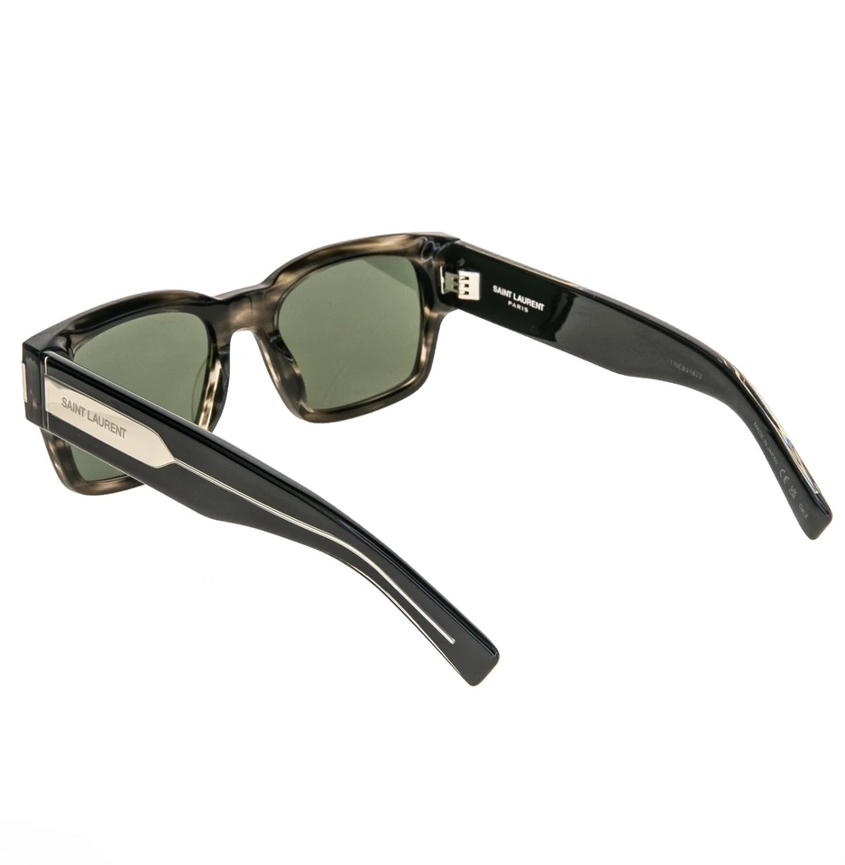 Gafas de sol unisex SAINT LAURENT Naked Wirecore 617 YSL SL617 004 gris cuerno cristal Foto 3 de 4