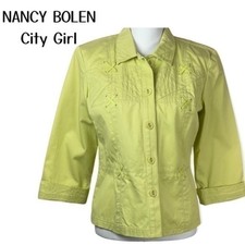 Nancy Bolen City Girl 100% Cotton Cottage Casual Jacket Nwot