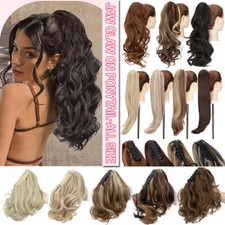Real Thick Claw on Ponytail Clip In Pony Tail Hair Extensions Soft As Human Long