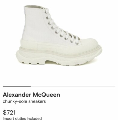 alexander mcqueen tread slick high top sneakers size 42 | eBay