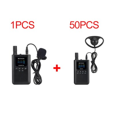 Retekess TT125 Tour Guide System Mic Transmitter 50 Receiver Training Meeting