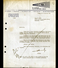 PARIS (IX°) PHOTO CINEMA "OCINA / Ets L.A.M.E.R. / J. LEUCK" Letter in 1959