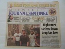 Milwaukee Journal Sentinel - January 25, 1997 - Cheese Hat -8 Part Newspaper