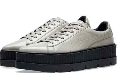 Puma Fenty Rihanna~Pointy Creeper~Patent Leather~Dove Gray~Wm Shoes sz 9  New$179 | eBay