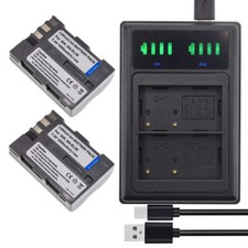 2x Batteria EN-EL3 EN-EL3a + Doppio Caricatore LCD per Nikon D300S D300 D700 D900
