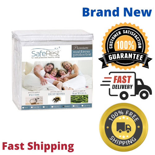 Mattress Protector - Queen Size Cotton Terry Waterproof Mattress Protector-image