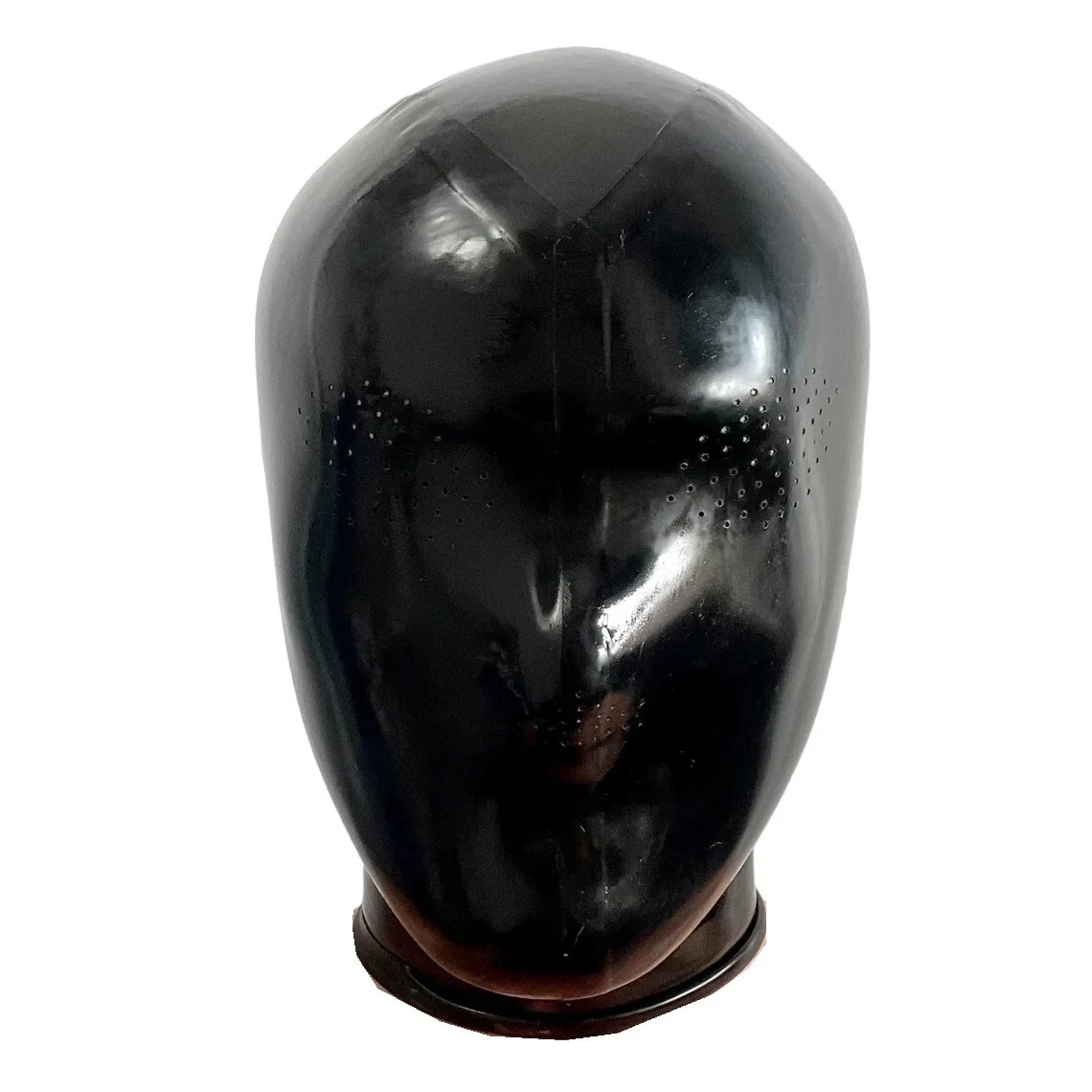 Latex Rubber Fetish Micro Holes Hood Mask Perforated Eyes Clear Sight