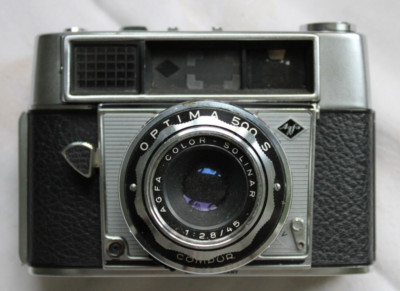 Agfa Optima 500 S  Compur mit passender Ledertasche