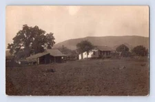 Freshly Tilled Farm Field w Mount Colvin RPPC Adirondacks Antique Photo 1910s