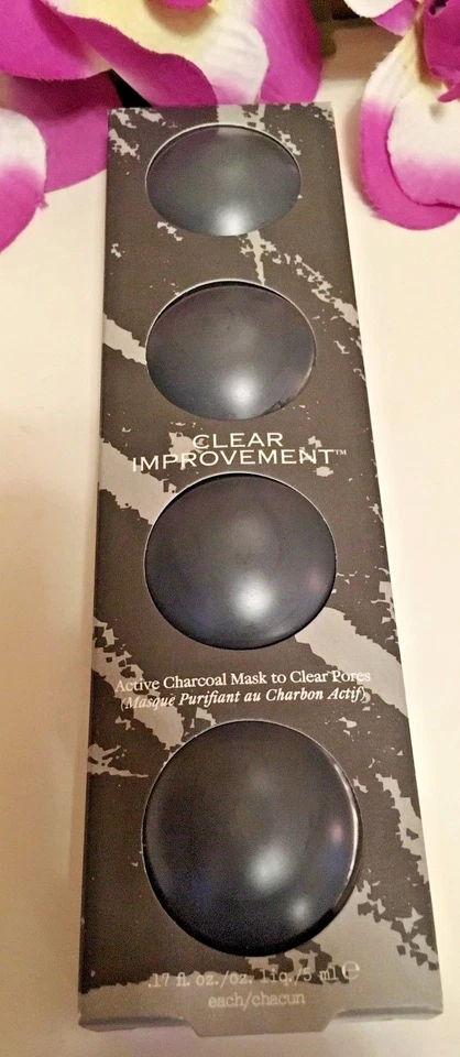 Origins  Active Charcoal  Facial Mask Clear Improvement 4 x 5ml Mini Pods NEW - Image 2 of 2