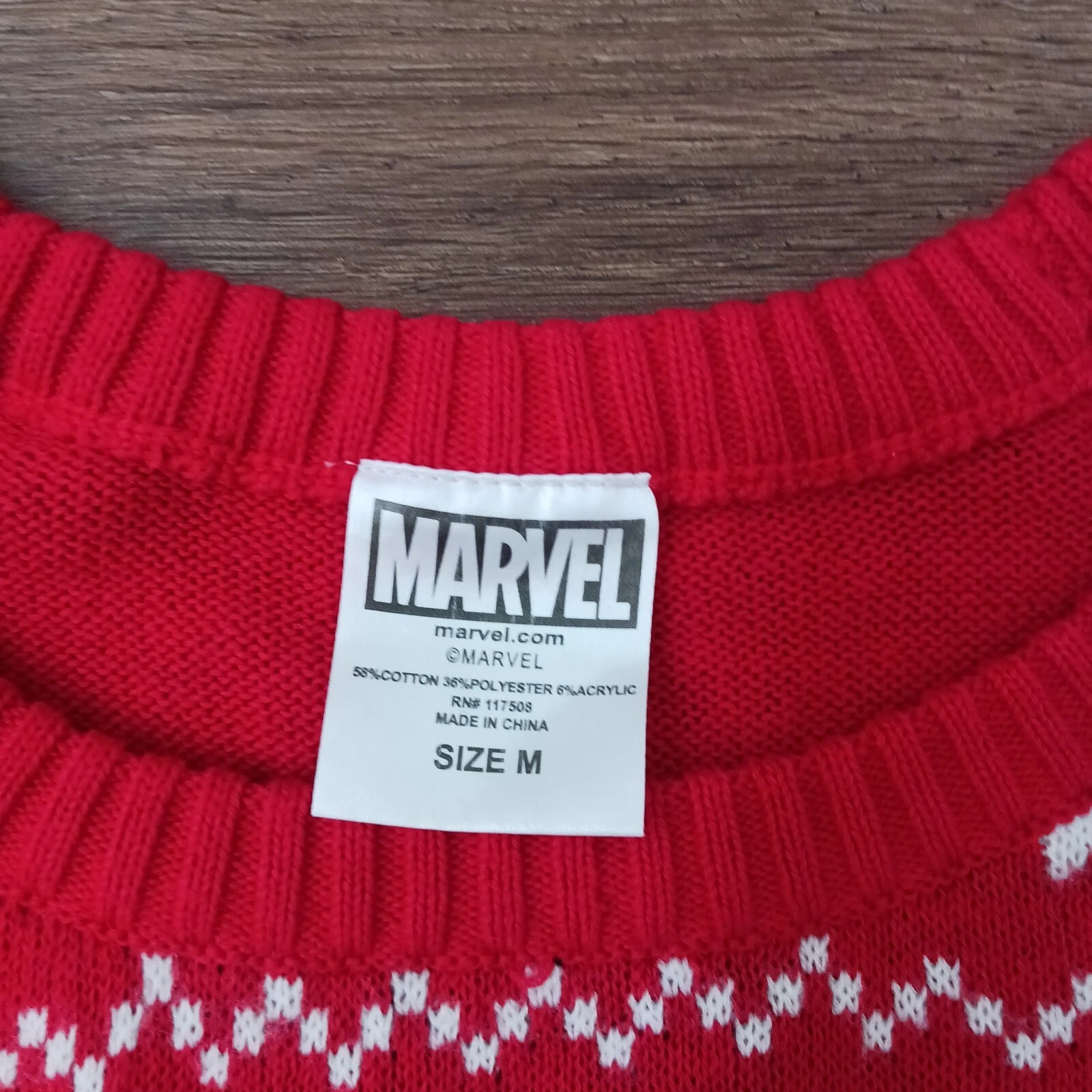 Marvel Captain America Thor Ironman Ugly Christmas Sweater Mens Size Medium New