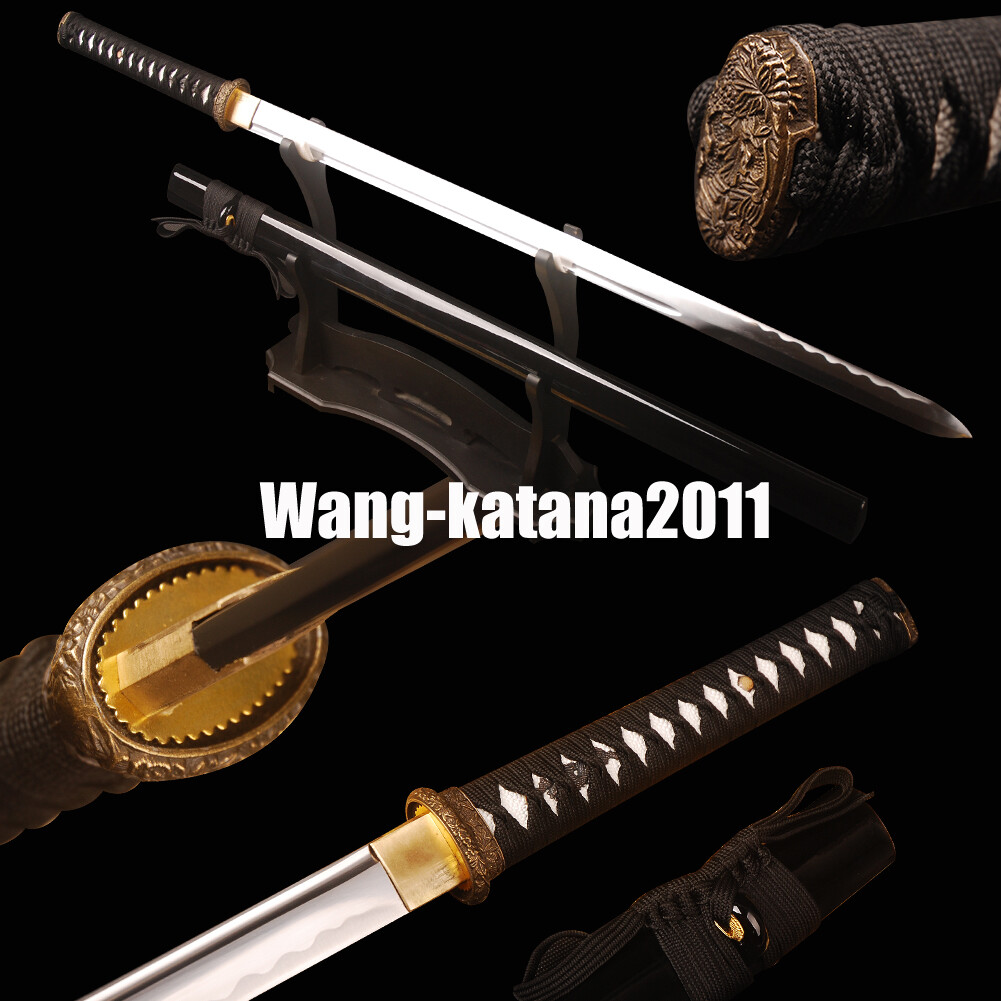 40'' Black Delicate Ninjato Japanese Ninja Double Edge Straight Sword Full-tang
