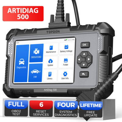 TOPDON AD500 PRO Car Diagnostic Tool OBD2 Scanner SRS ABS ENGINE AT Code Reader