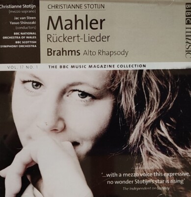 Mahler-Ruckert Lieder/Brahms-Alto Rhapsody CD Album.2008 BBC Music BBC MM297.
