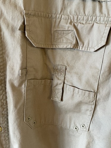 Magellan Sportswear Men's sz LG Khaki Tan Vented Fishing Hiking SS Shirt - Picture 3 of 4