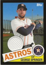 2020 Topps Series 1 GEORGE SPRINGER 1985 Topps Relic BLACK 164/199 Astros Jersey