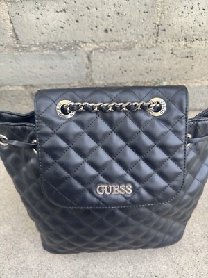GUESS Illy Quilted Logo Embroidered Medium Backpack Handbag  display picture 1
