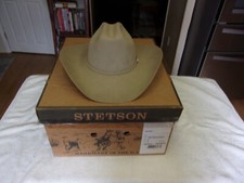 Stetson 4x Buffalo Felt Western Cowboy Hat SZ. 7 Silversand SBCRAL-75409870 Box