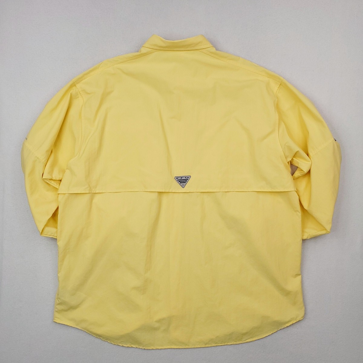 Columbia Shirt Mens Extra Large Yellow PFG Performance Fishing