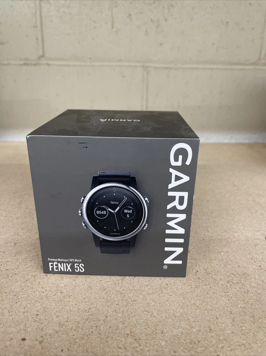 Garmin fēnix 5s, Premium and Rugged Smaller-Sized Multisport GPS  Smartwatch, Silver/Black