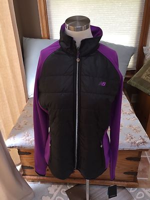 NWT New Balance Black Purple Zip All Motion Stretch Jacket XL