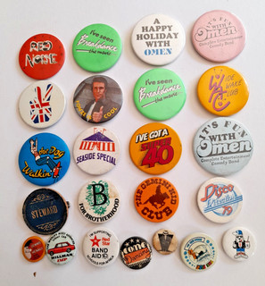 Job Lot 22 Vintage Pin Badges Metal Plastic