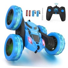 Remote Control Car for Kids, 360 Rotating RC Stunt Standard Headlights Blue