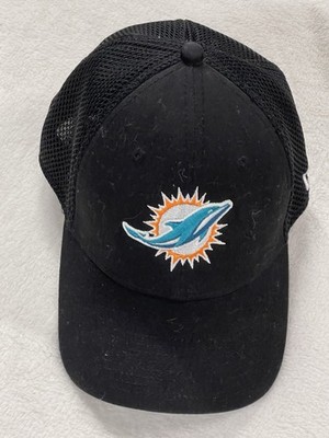 Miami Dolphins New Era Flexfit Hat Cap Black Size Small/Medium