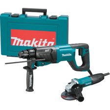 Makita HR2541X1 SDS‑PLUS AVT Rotary Hammer and 4‑1/2" Angle Grinder NEW IN BOX