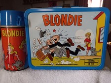 Vintage Near Mint 1969 Metal Blondie Lunch Box  with Thermos