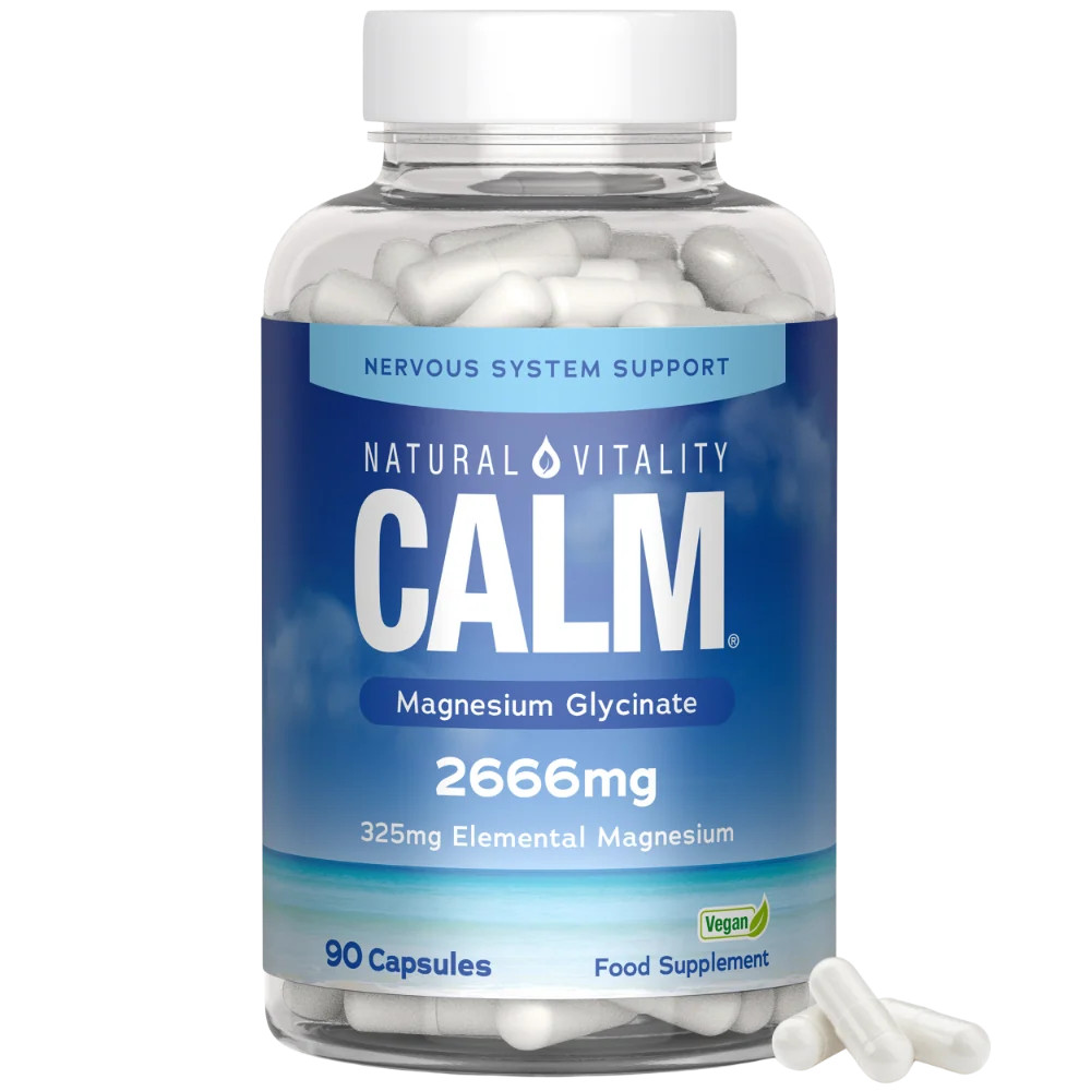 Natural Vitality CALM Magnesium Glycinate 325mg 90 Capsules Muscle Function