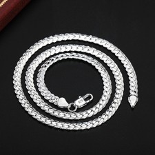 European and American silver-plated jewelry exquisite 5MM full side necklace
