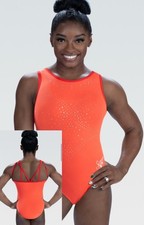NEW Simone Biles GK Elite LEOTARD Gymnastics UNSTOPPABLE USA Bling Tank SIZE: CL
