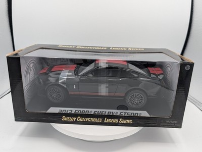 1/18 Shelby Collectibles 2013 Ford Shelby GT500 Black Red Stripes